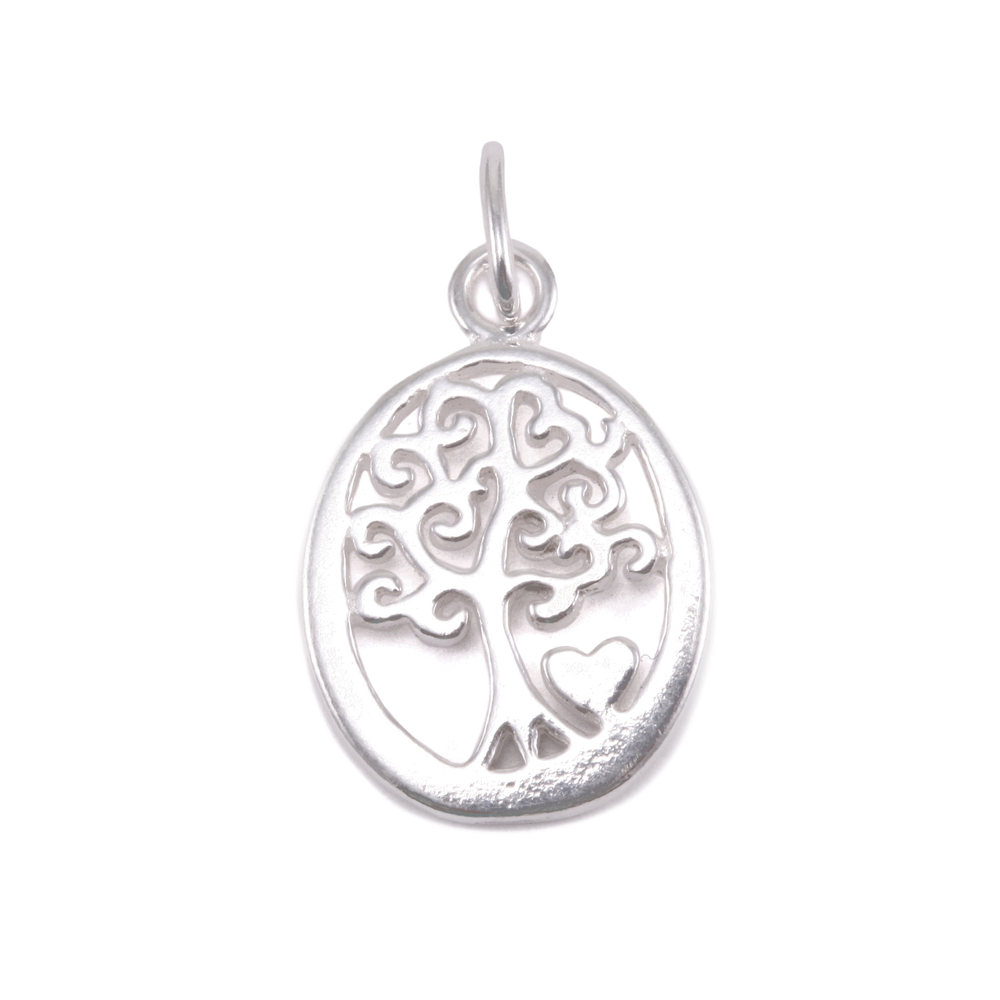 Charms & Solderable Accents Sterling Silver Tree of Life with Heart Charm